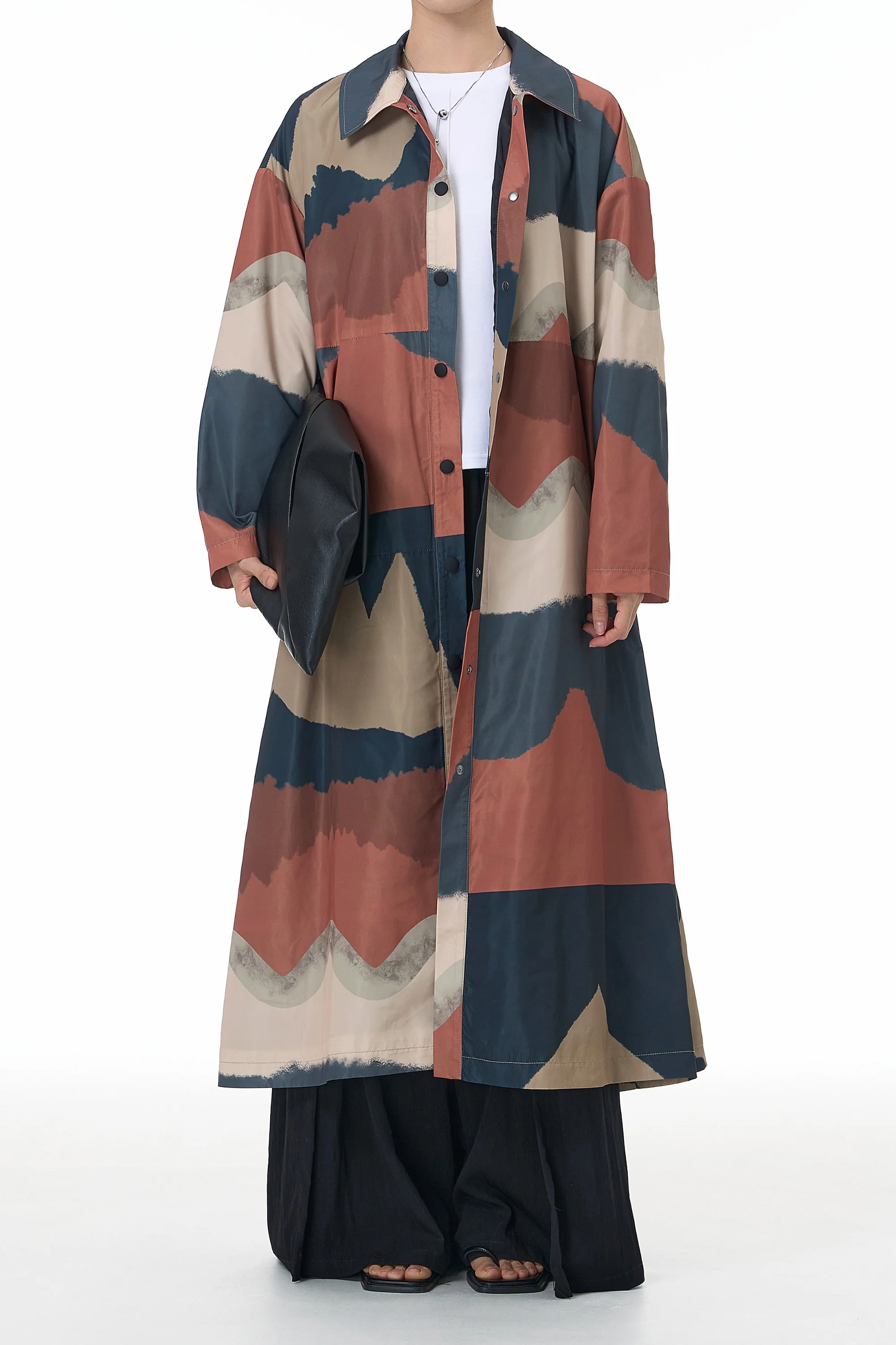 Coral Oasis Trench Coat